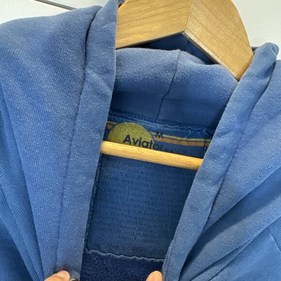 Aviator Nation Classic Pullover Hoodie Size M Vintage Caribbean Velvet Stripes - Picture 4 of 16